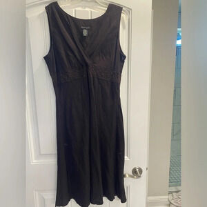 Brown linen/rayon dress New York and company size 18 women’s